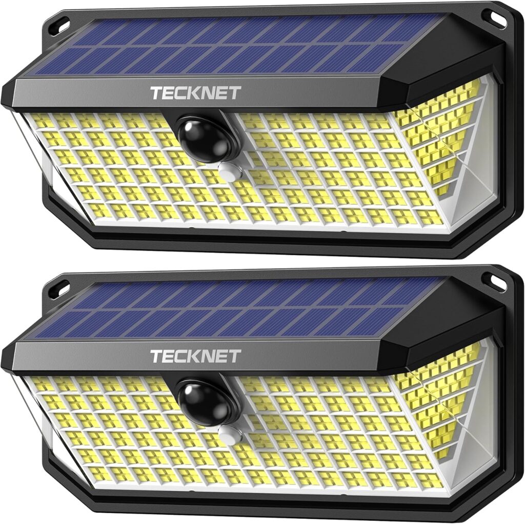 TECKNET 416 LED Solar Lights Outdoor Waterproof,