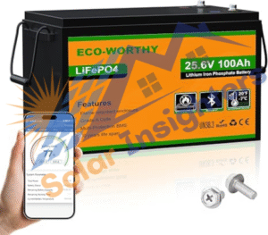 ECO-WORTHY 24V 100Ah LiFePO4 Lithium Battery