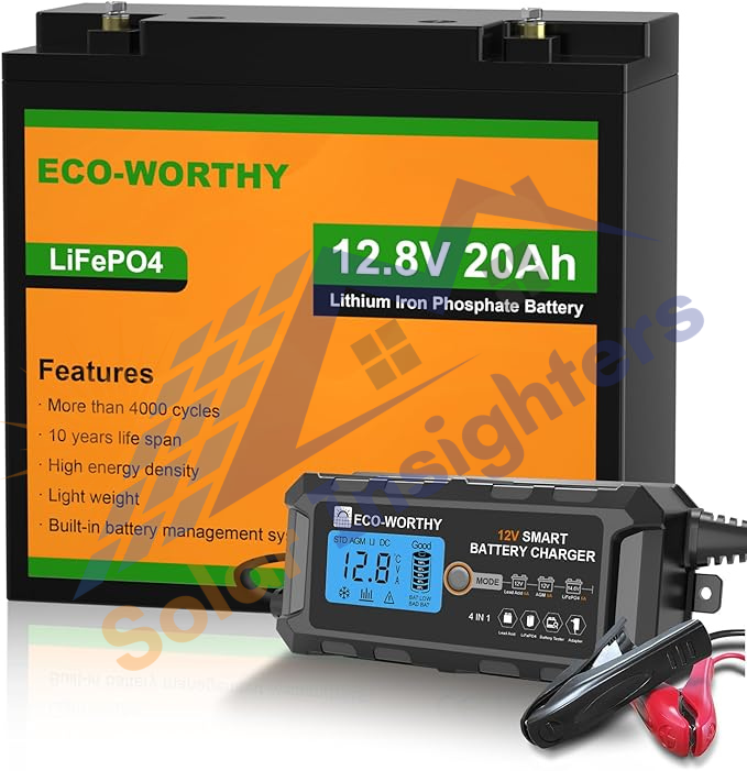 ECO-WORTHY 12V 20Ah Lithium Battery