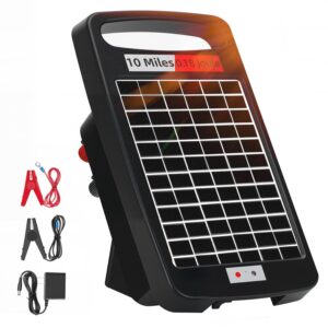 10 Miles Solar Electric Fence Charger
