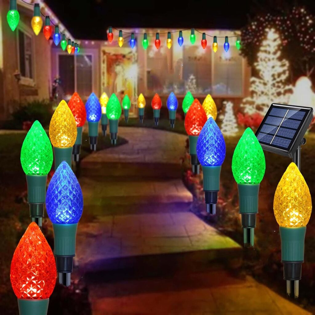 Newest Version Outdoor Solar Christmas and Decorations Lights