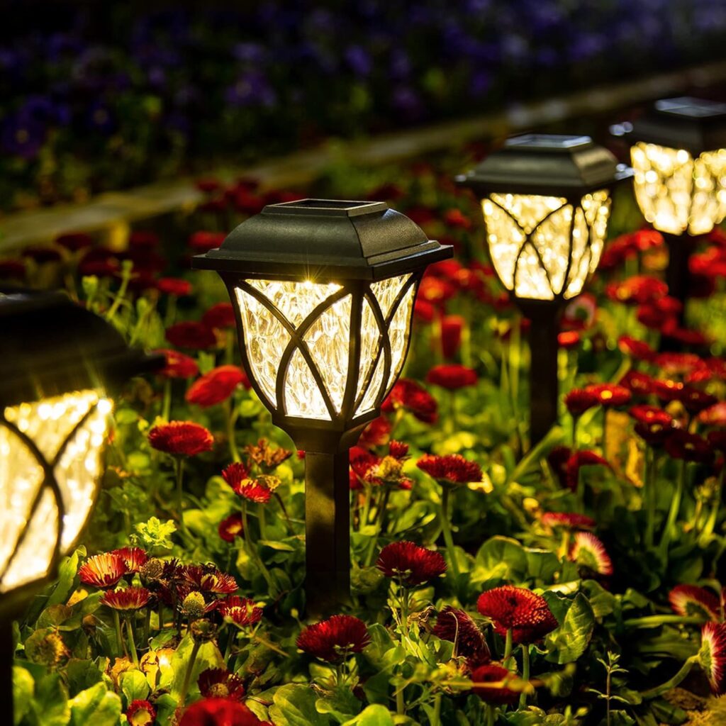 GIGALUMI Solar Lights Outdoor Waterproof,