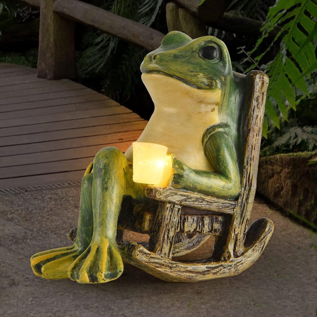 Miniature Frog Garden Statue Gifts Fall Christmas