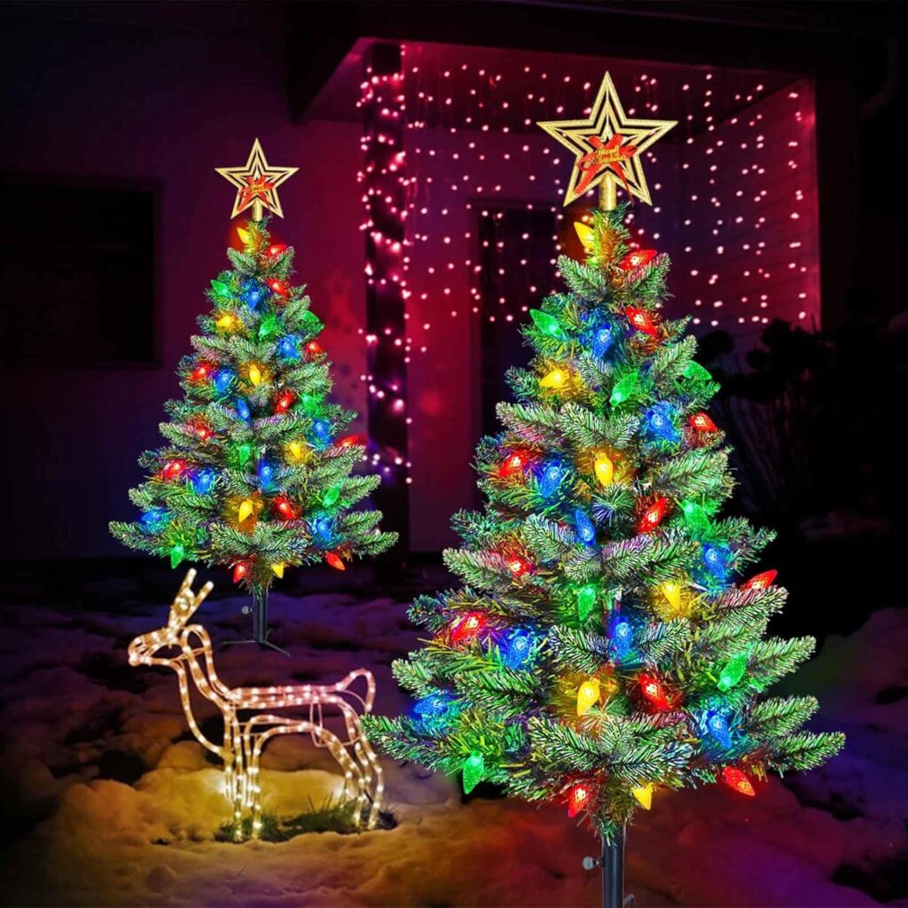 Upgraded Set of 2 Solar Christmas Tree