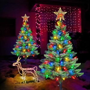 Upgraded Set of 2 Solar Christmas Tree
