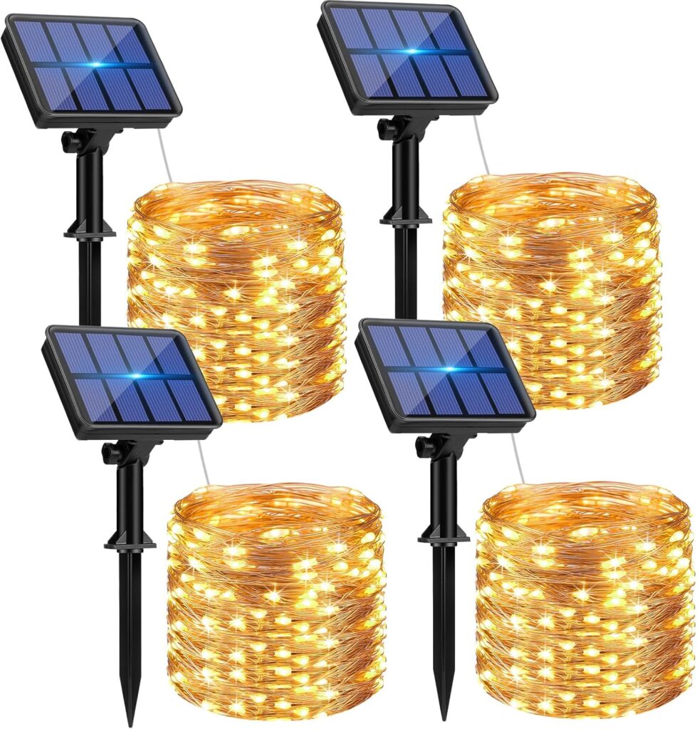 btfarm 4 Pack Christmas Solar String Lights