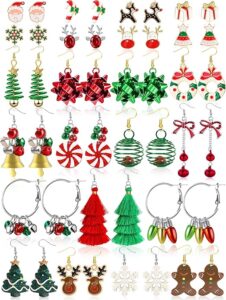 23 Pairs Christmas Earrings for Women