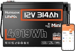 HumsiENK 12V 300Ah (314Ah) LiFePO4 Lithium Battery