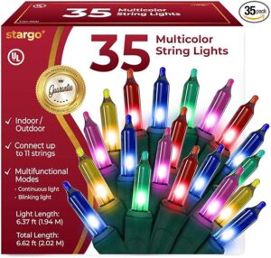 Warm Multi Color Christmas Lights