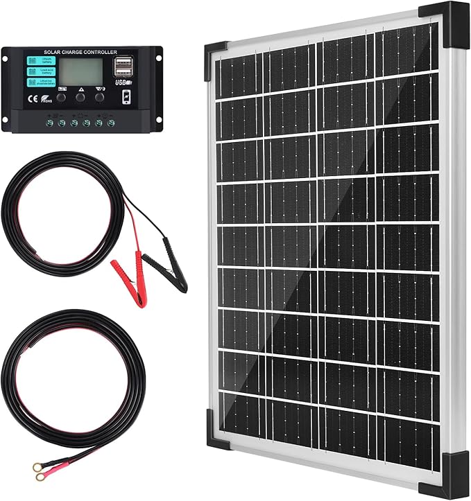 TBER Solar Panel Kit 20W 12V