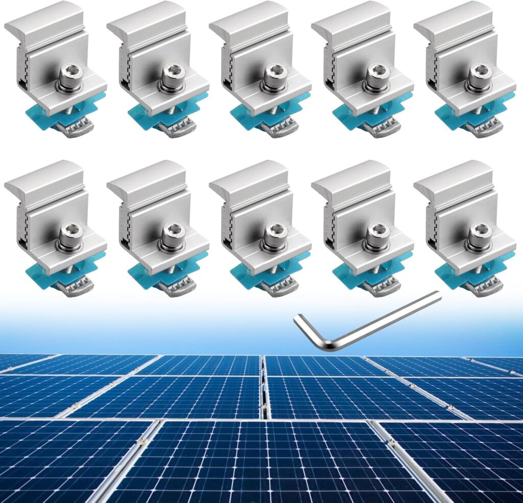 10pcs Adjustable Solar Panel End Clamp for Unistrut