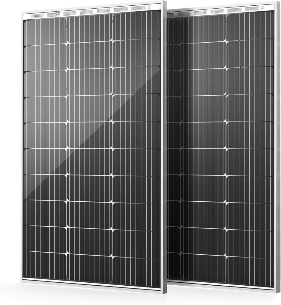 HQST 100W 12V Monocrystalline Solar Panel