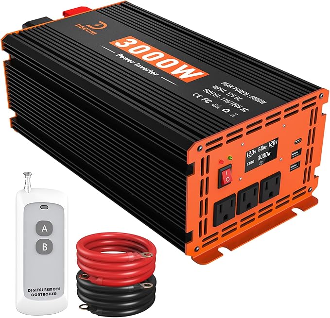 3000W Power Inverter 12V DC to 120V AC Converter
