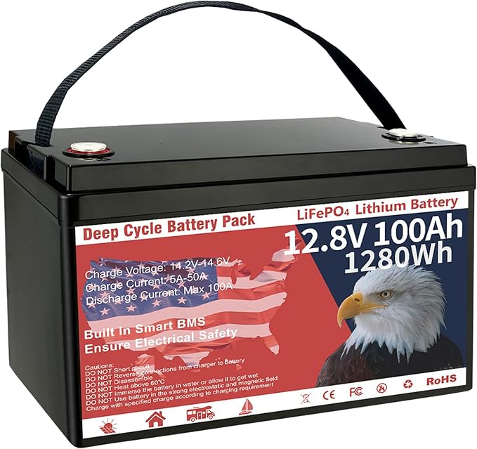 12V 100Ah LiFePO4 Lithium Battery,