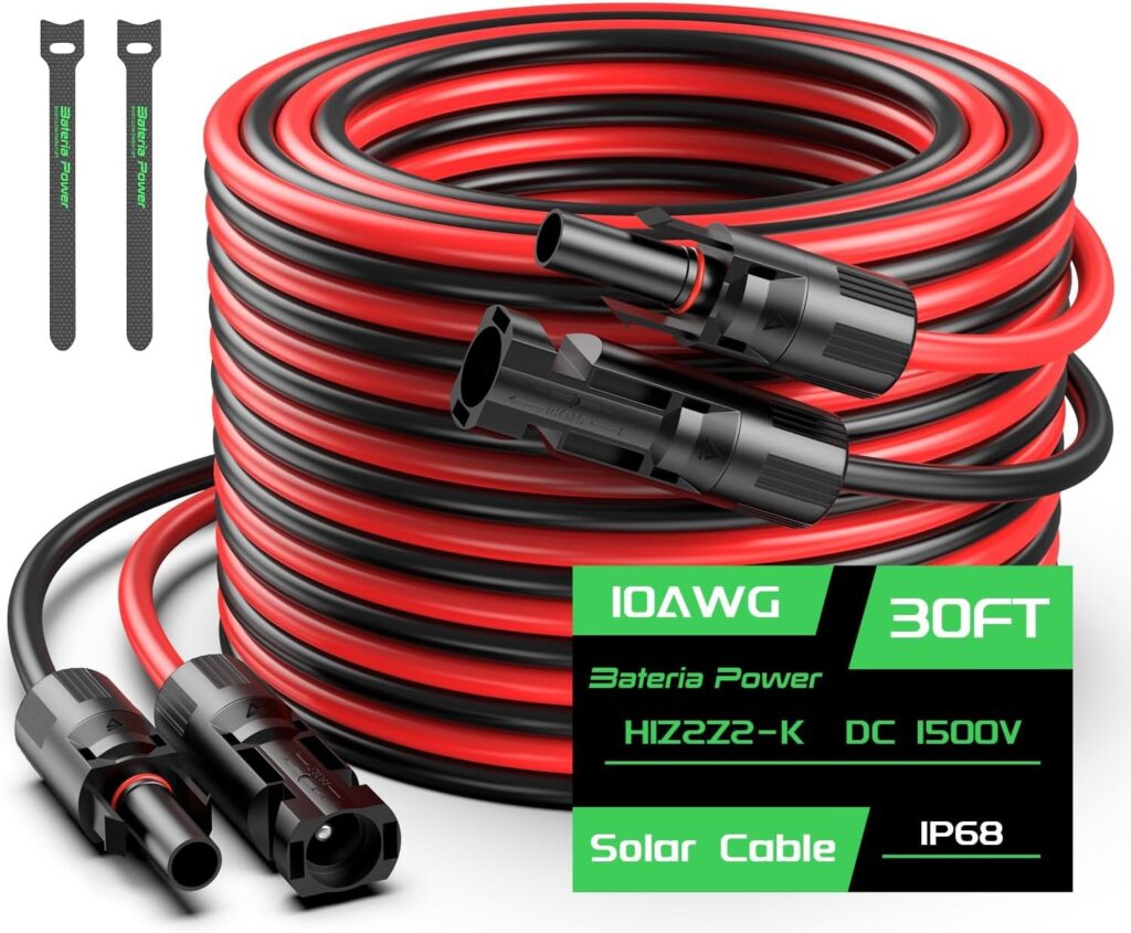 30FT 10AWG Solar Panel Extension Cable