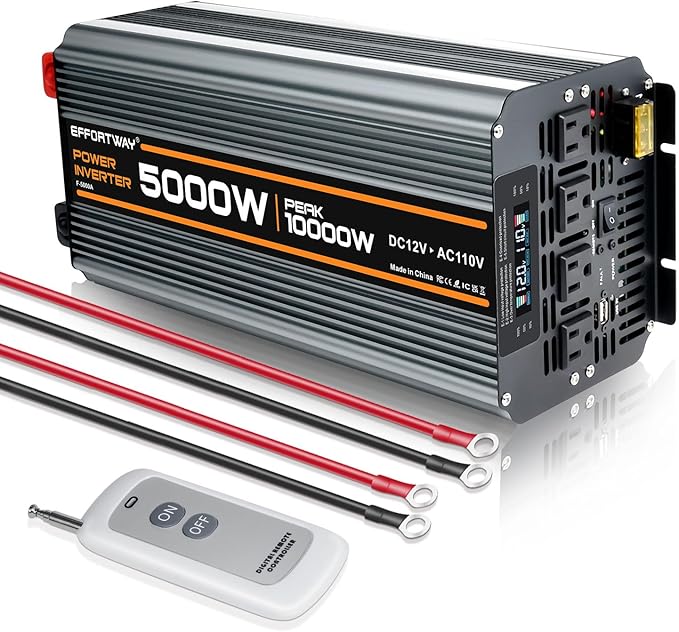 5000 watt Power Inverter DC 12V to AC