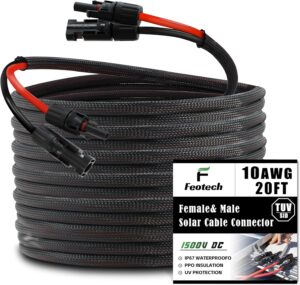 Twin Wire 20FT Solar Extension Cable