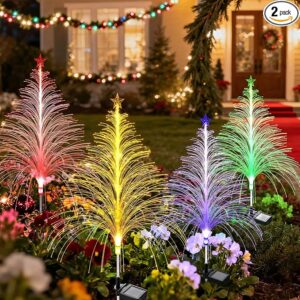2 Packs Christmas Tree Solar Garden Light