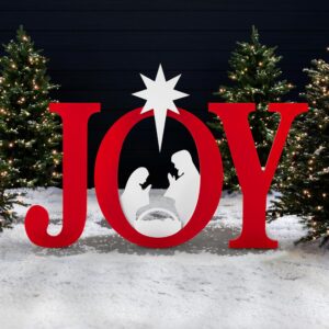 Outdoor JOY Christmas Nativity Decoration