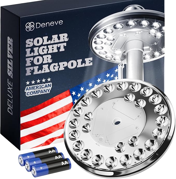 Deluxe Flag Pole Light Solar Powered