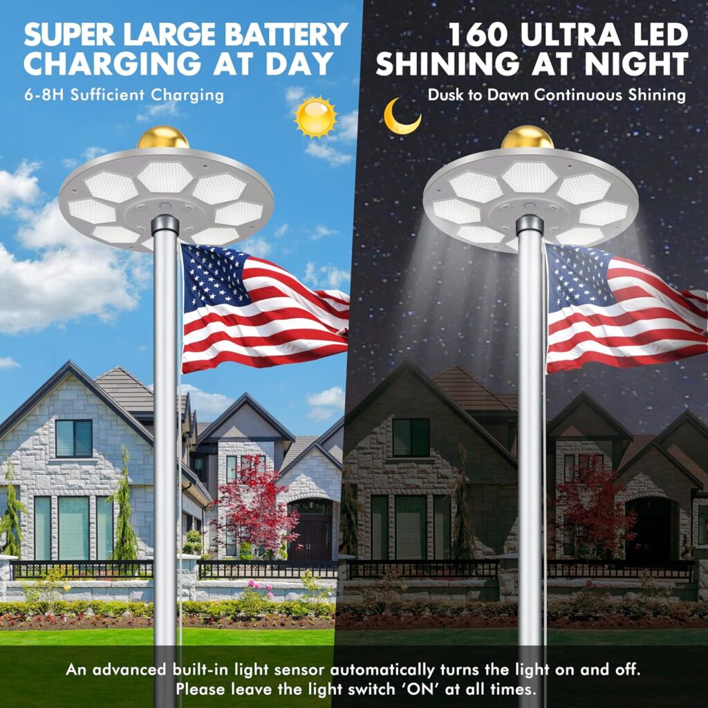 PPQ Solar Flagpole LED Light