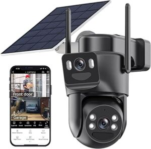 Kurain Dual Lens Solar Security Cameras