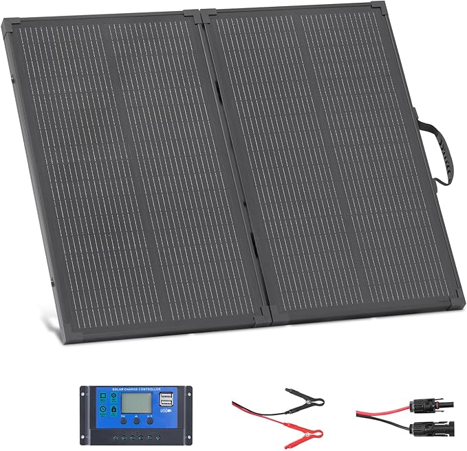 VEVOR 100W Foldable Solar Panel with Frame
