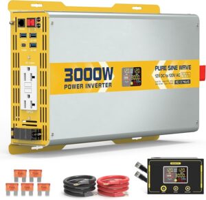 XWJNE 3000W Pure Sine Wave Power Inverter
