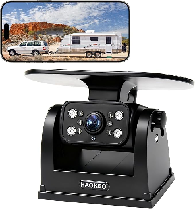 HAOKEO H10 WiFi Magnetic Solar Wireless Backup Camera