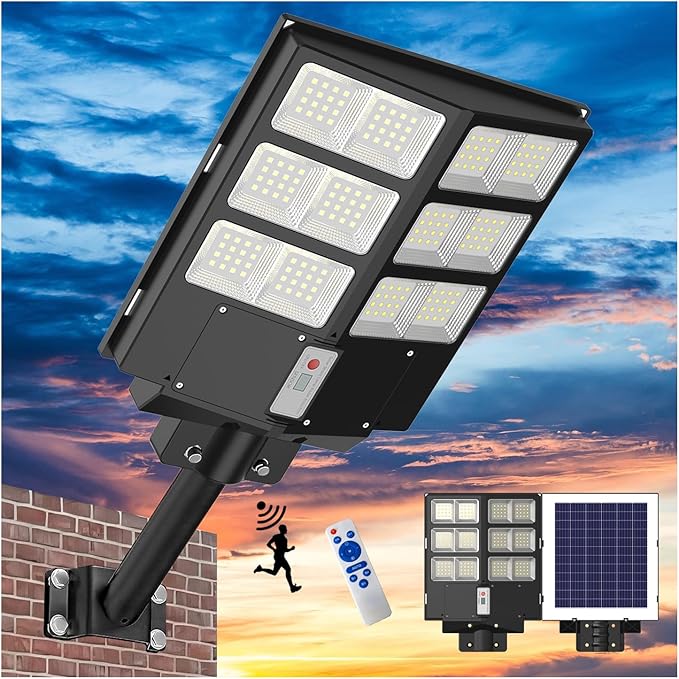 CAHOUGSMT 4000W Solar Flood Street Lights
