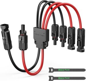 Bateria Power Solar Connectors for 2 Solar Panels