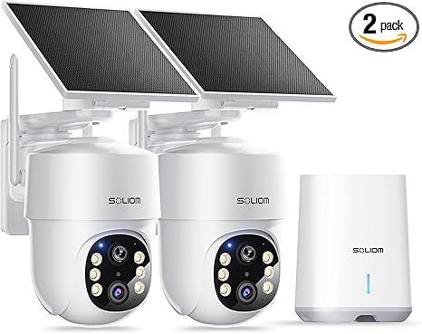 SOLIOM- 5MP Security Cameras Wireless Outdoor
