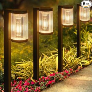 6 Pack Pathway Solar Garden Lights