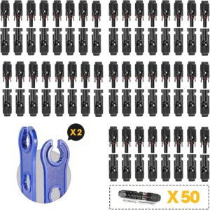 BougeRV 100PCS Solar Connector with Spanners
