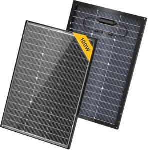 BougeRV 12V N-Type 16BB 100W Bifacial Solar Panel