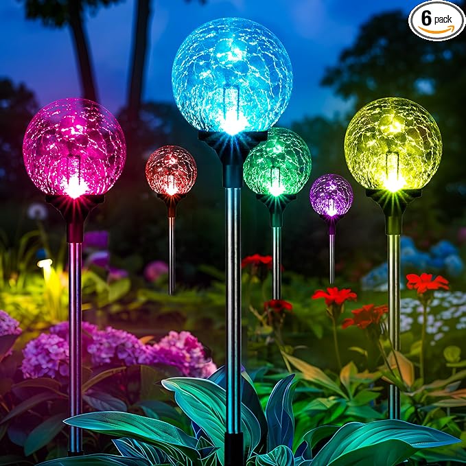 6 Pack GIGALUMI Solar Garden Lights