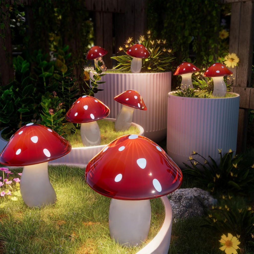 Upgraded Mushroom Solar Garden Light