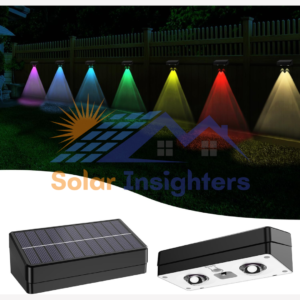 2 Pack Solar Powered Fence Lights for Wall