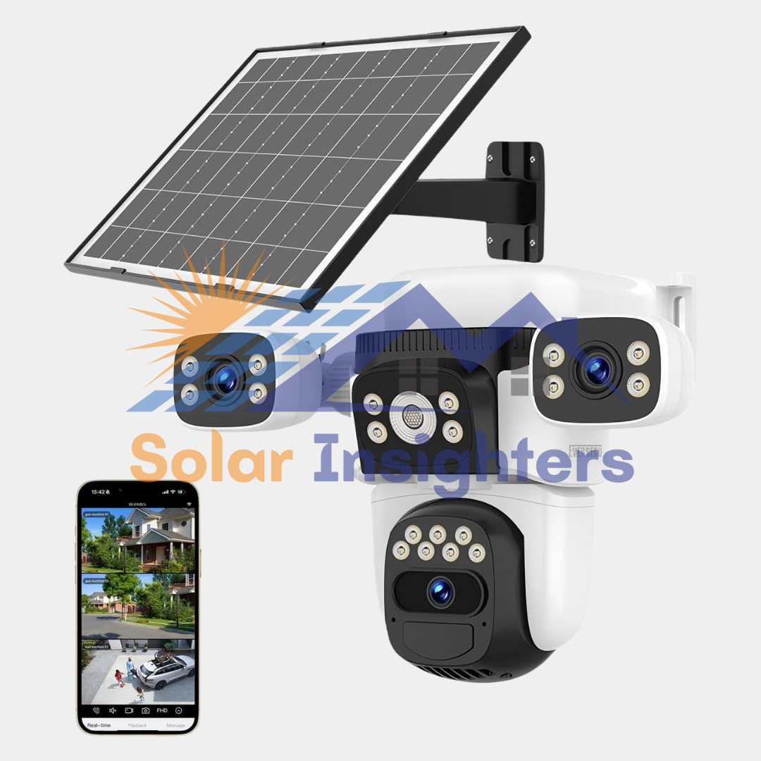EVERSECU Solar Wireless Triple Lens Security Camera