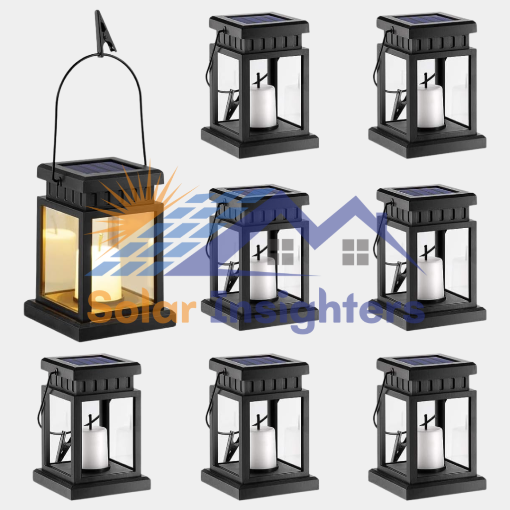 GIGALUMI 8 Pack Solar Hanging Lantern