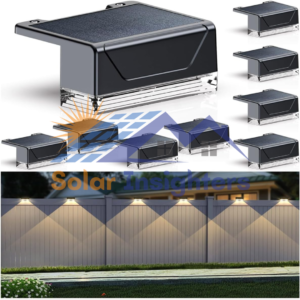 LIANGLOME Solar Fence Lights Outdoor