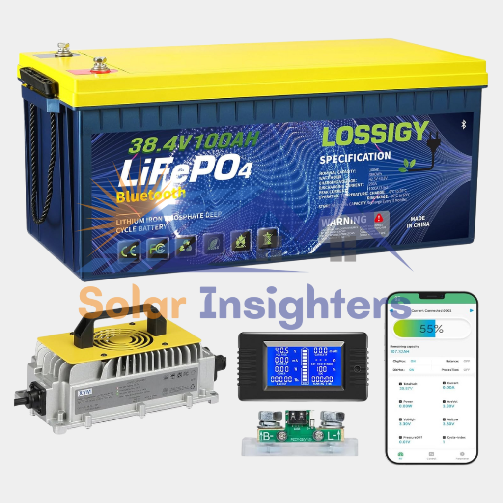 LOSSIGY 36V Lithium Golf Cart Battery with Charger