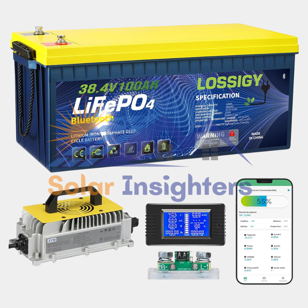 LOSSIGY 36V Lithium Golf Cart Battery with Charger