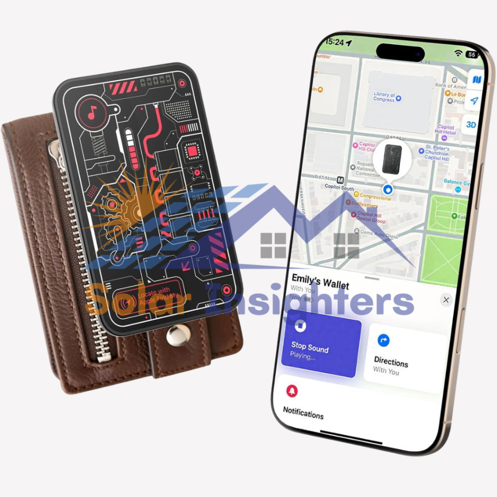 MFish Solar Wallet Tracker Card With Alarm