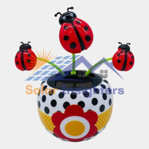 Red Bug Solar Powered Dancing Flower