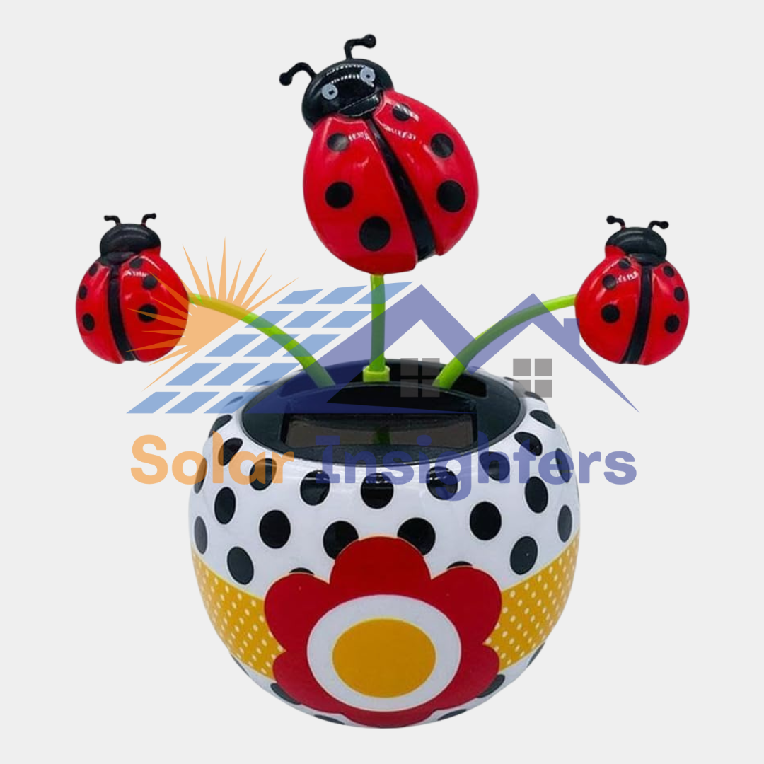 Red Bug Solar Powered Dancing Flower