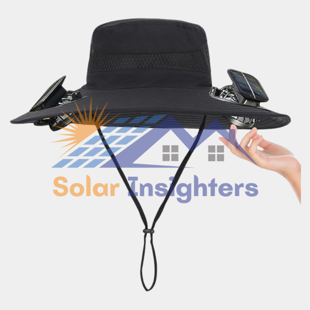 Solar Panel Powered Fan Built in Wide Brim