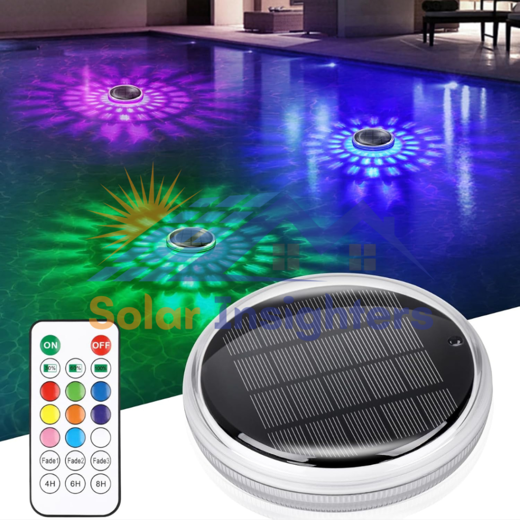 Solar Powered Pool Float Light with Remote Control