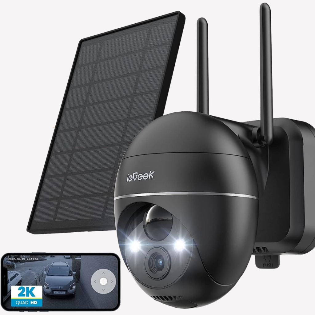 ieGeek 2K Solar Security Camera System