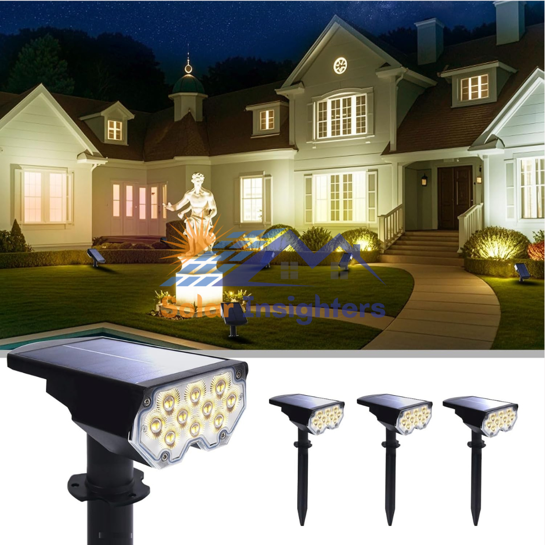 4 Pack Solar Powered Spot Lights For Plants